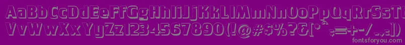 Tobagopostershadow Font – Gray Fonts on Purple Background