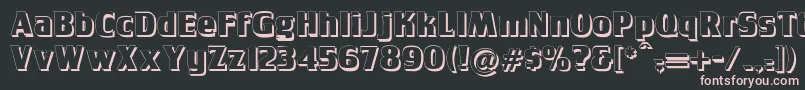 Fonte Tobagopostershadow – fontes rosa em um fundo preto