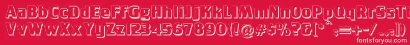 Tobagopostershadow Font – Pink Fonts on Red Background