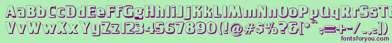 Tobagopostershadow Font – Purple Fonts on Green Background