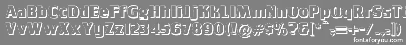 Tobagopostershadow Font – White Fonts on Gray Background