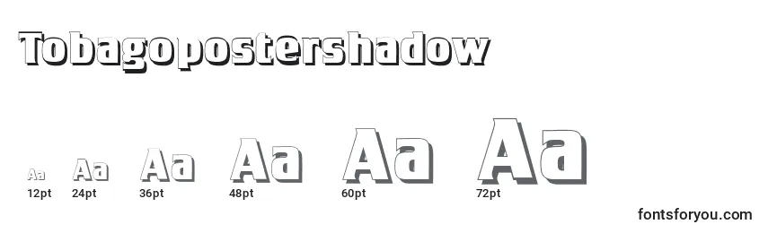 Размеры шрифта Tobagopostershadow