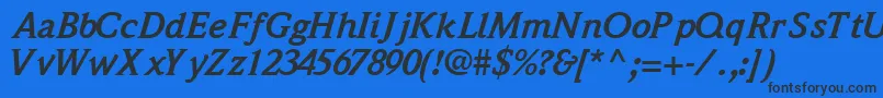 QuintessencesskBoldItalic Font – Black Fonts on Blue Background