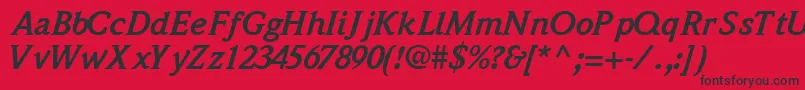 QuintessencesskBoldItalic Font – Black Fonts on Red Background