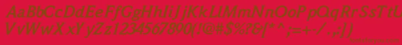 QuintessencesskBoldItalic Font – Brown Fonts on Red Background