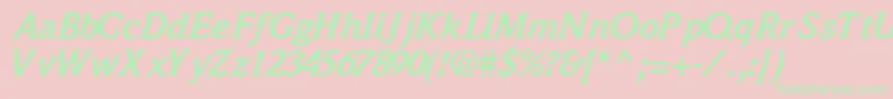 QuintessencesskBoldItalic Font – Green Fonts on Pink Background