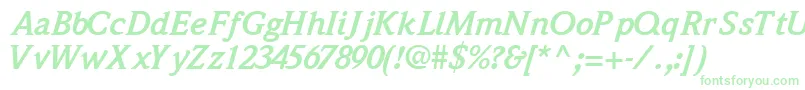 QuintessencesskBoldItalic Font – Green Fonts on White Background