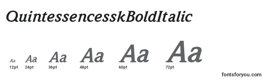 QuintessencesskBoldItalic Font Sizes