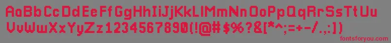 Pixellari Font – Red Fonts on Gray Background
