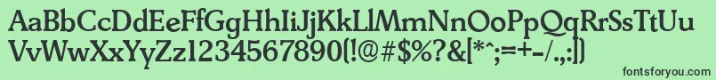 DerringerserialMediumRegular Font – Black Fonts on Green Background