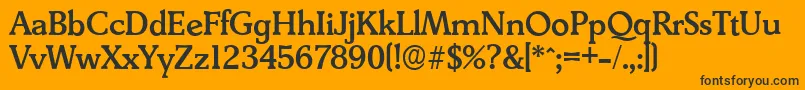 DerringerserialMediumRegular Font – Black Fonts on Orange Background