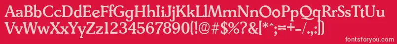 DerringerserialMediumRegular Font – Pink Fonts on Red Background