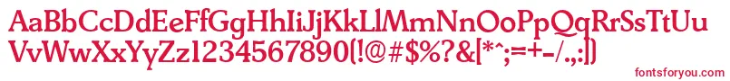 DerringerserialMediumRegular Font – Red Fonts on White Background