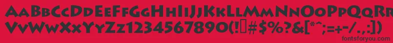 Leetoscanini9Blacksh Font – Black Fonts on Red Background