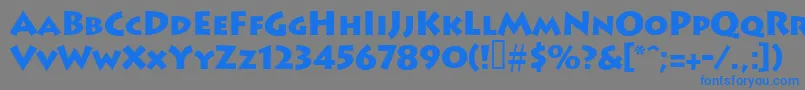 Leetoscanini9Blacksh Font – Blue Fonts on Gray Background