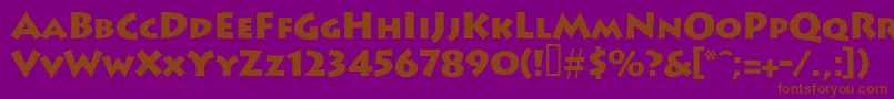 Leetoscanini9Blacksh Font – Brown Fonts on Purple Background