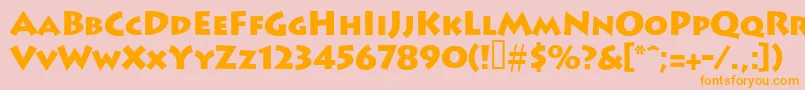 Leetoscanini9Blacksh Font – Orange Fonts on Pink Background