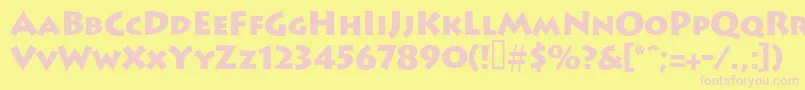 Leetoscanini9Blacksh Font – Pink Fonts on Yellow Background