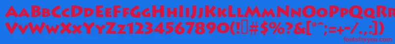 Leetoscanini9Blacksh Font – Red Fonts on Blue Background