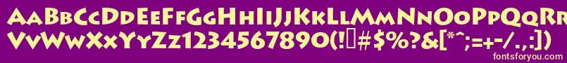 Leetoscanini9Blacksh Font – Yellow Fonts on Purple Background