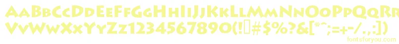 Leetoscanini9Blacksh Font – Yellow Fonts on White Background