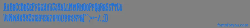 Blackgunkcond Font – Blue Fonts on Gray Background