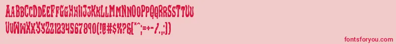 Blackgunkcond Font – Red Fonts on Pink Background
