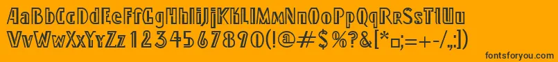 LindyLtRegular Font – Black Fonts on Orange Background