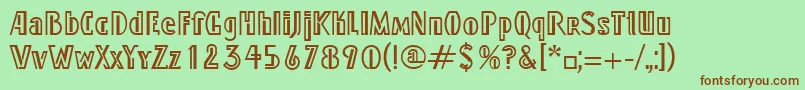 LindyLtRegular Font – Brown Fonts on Green Background