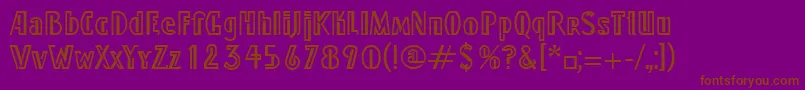 Шрифт LindyLtRegular – коричневые шрифты на фиолетовом фоне
