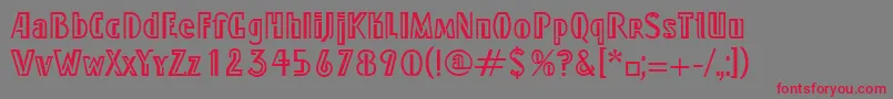 LindyLtRegular Font – Red Fonts on Gray Background