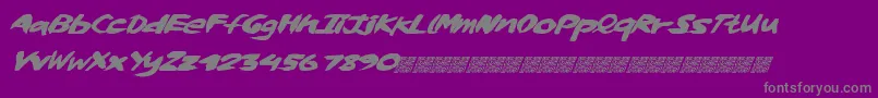 Czcionka Whiskylickers – szare czcionki na fioletowym tle