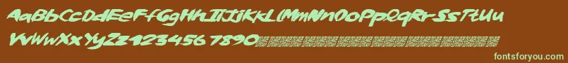 Whiskylickers Font – Green Fonts on Brown Background