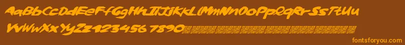 Whiskylickers Font – Orange Fonts on Brown Background