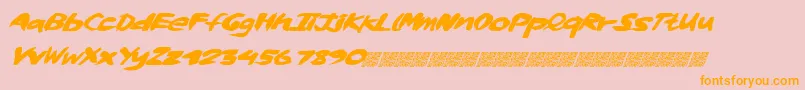 Whiskylickers Font – Orange Fonts on Pink Background