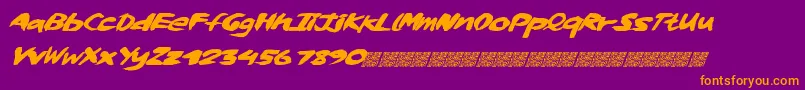 Whiskylickers Font – Orange Fonts on Purple Background