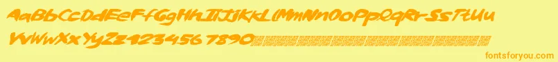 Whiskylickers Font – Orange Fonts on Yellow Background