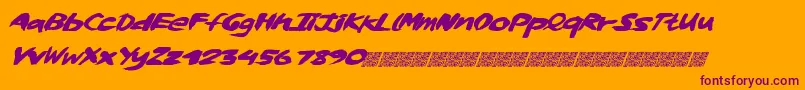 Whiskylickers Font – Purple Fonts on Orange Background