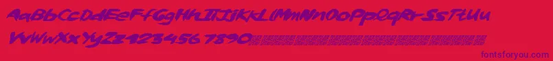 Whiskylickers Font – Purple Fonts on Red Background