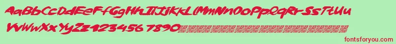 Whiskylickers Font – Red Fonts on Green Background