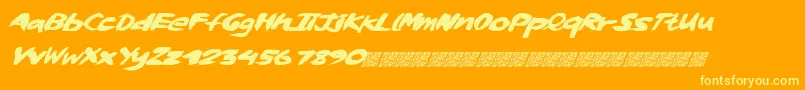 Whiskylickers Font – Yellow Fonts on Orange Background