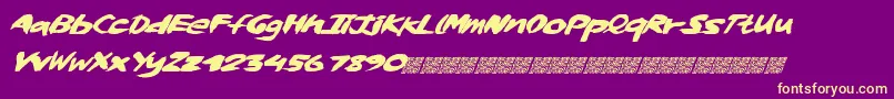 Whiskylickers Font – Yellow Fonts on Purple Background