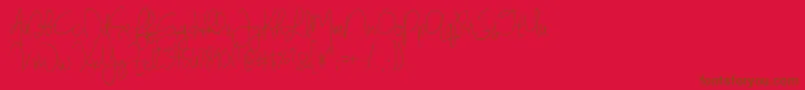 JenniferLynne Font – Brown Fonts on Red Background