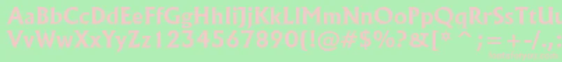 Flar821b Font – Pink Fonts on Green Background