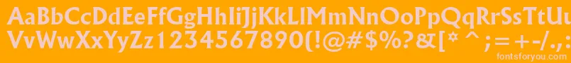 Flar821b Font – Pink Fonts on Orange Background