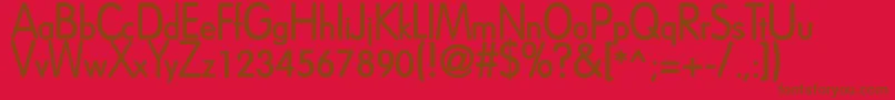 Police DreamspeakBold – polices brunes sur fond rouge