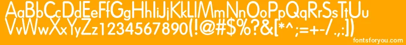 Weitere Informationen zur DreamspeakBold-Schriftart DreamspeakBold-Schriftart – Weiße Schriften auf orangefarbenem Hintergrund