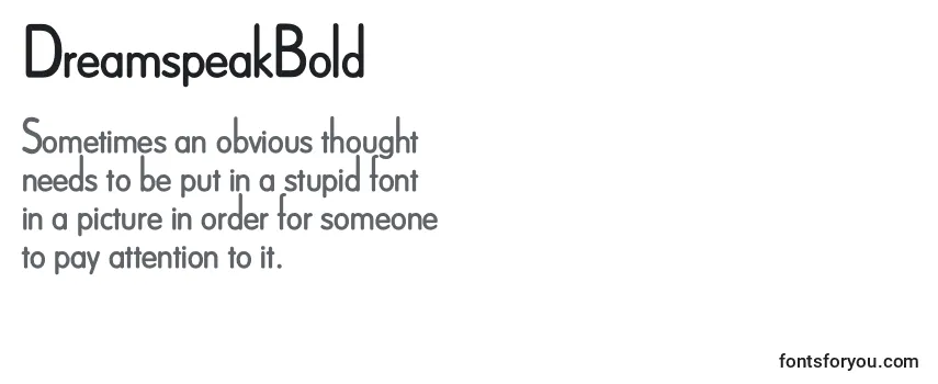 Review of the DreamspeakBold Font