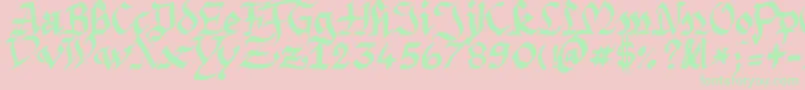 Argpriht Font – Green Fonts on Pink Background