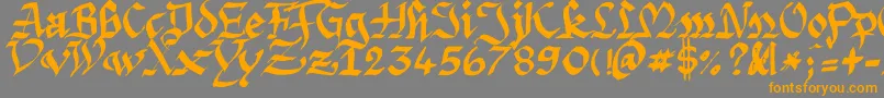 Argpriht Font – Orange Fonts on Gray Background